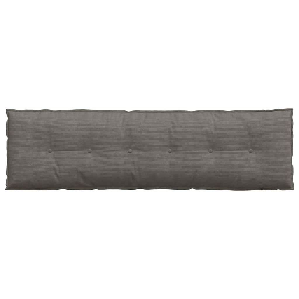 Cuscino per Schiena Grigio Chiaro 180 x 50 cm Tessuto in Cords