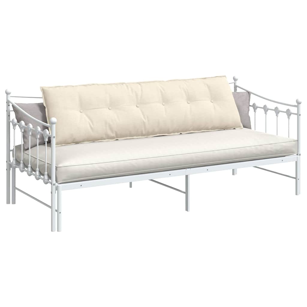 Cuscino per Schiena Crema 180 x 50 cm Tessuto in Cords