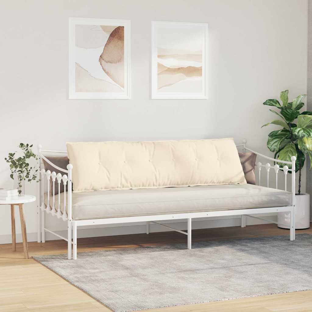 Cuscino per Schiena Crema 180 x 50 cm Tessuto in Cords
