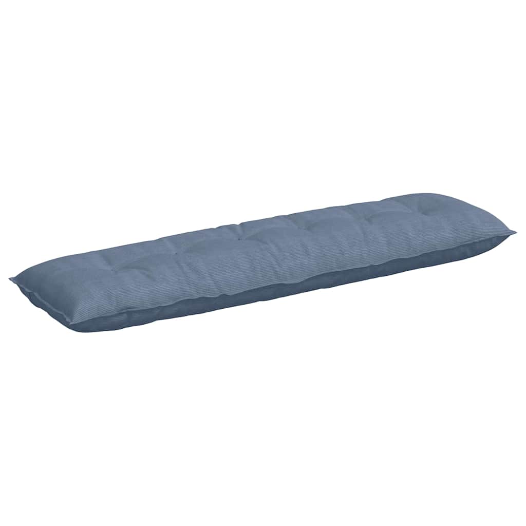 Cuscino per Schiena Blu 180 x 50 cm Tessuto in Cords