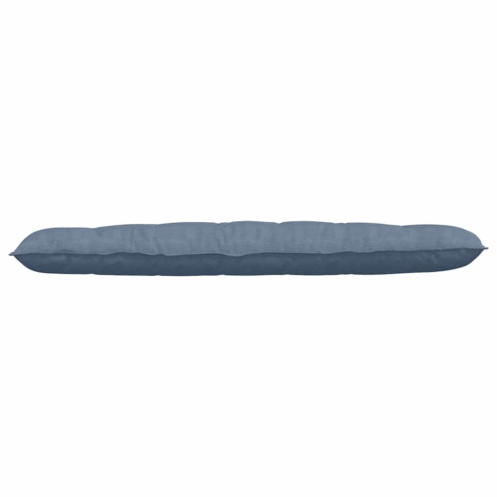 Cuscino per Schiena Blu 180 x 50 cm Tessuto in Cords