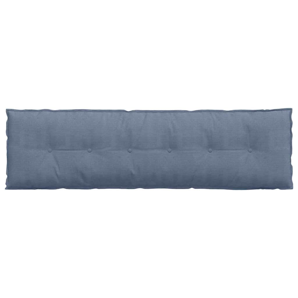 Cuscino per Schiena Blu 180 x 50 cm Tessuto in Cords
