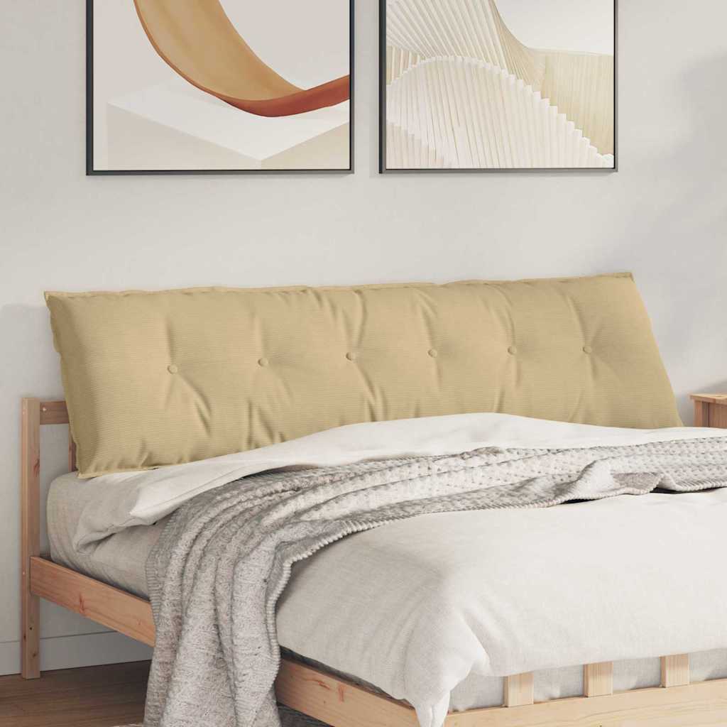 Cuscino per Schiena Grigio Verde 180 x 50 cm Tessuto in Cords