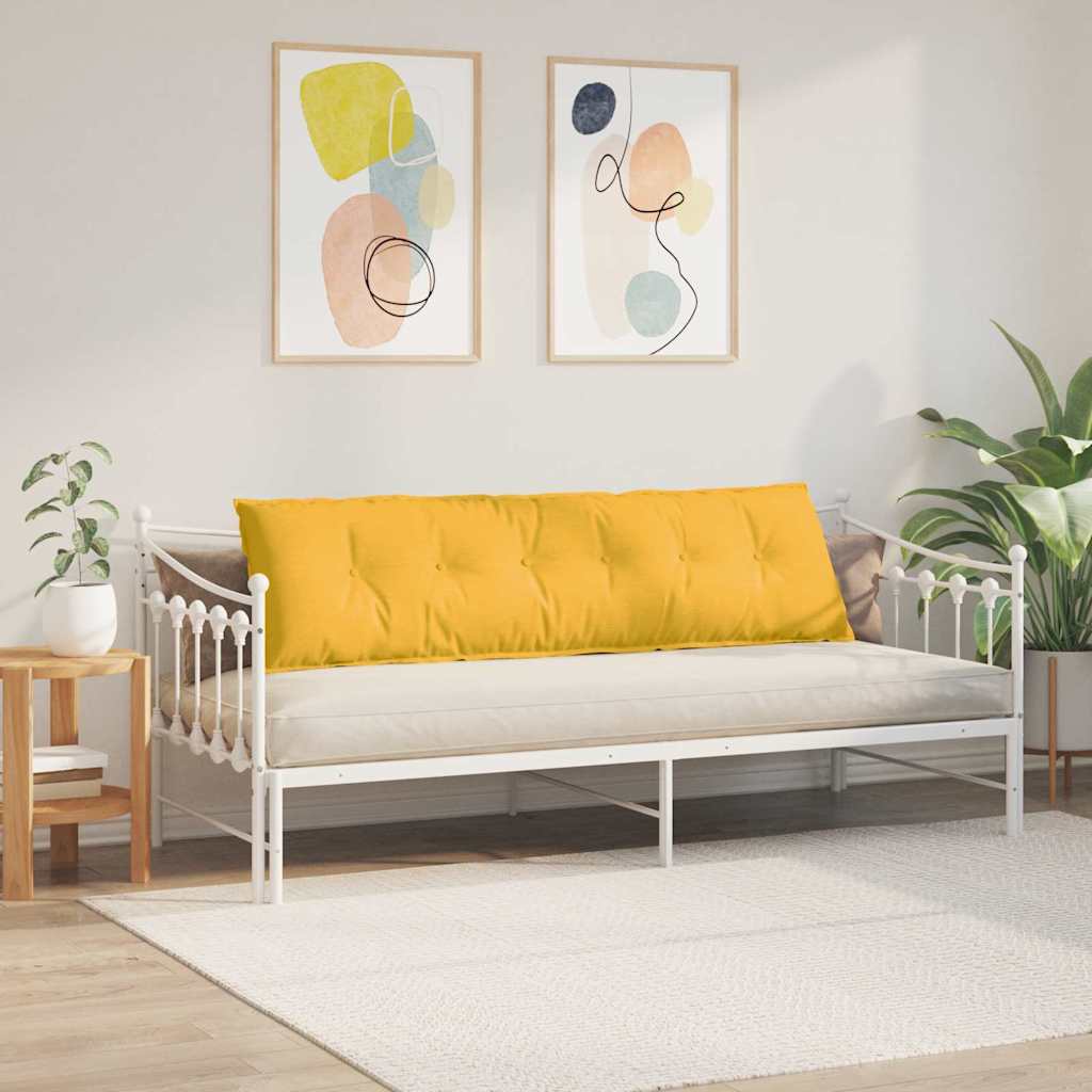 Cuscino per Schiena Giallo Chiaro 180 x 50 cm Tessuto in Cords