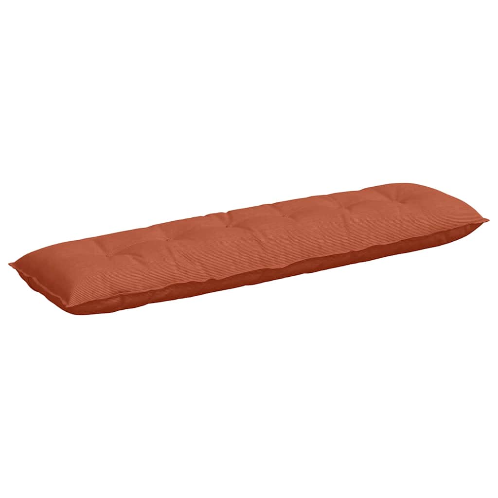 Cuscino per Schiena Rosso Arancio 180 x 50 cm Tessuto in Cords