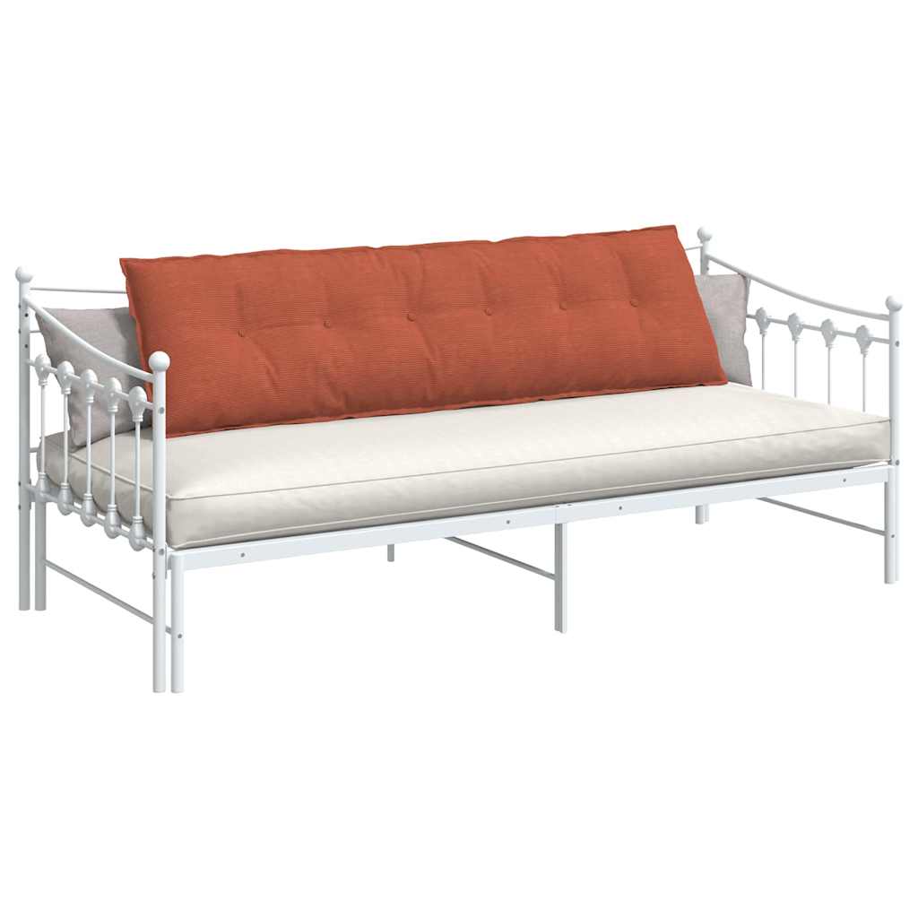 Cuscino per Schiena Rosso Arancio 180 x 50 cm Tessuto in Cords