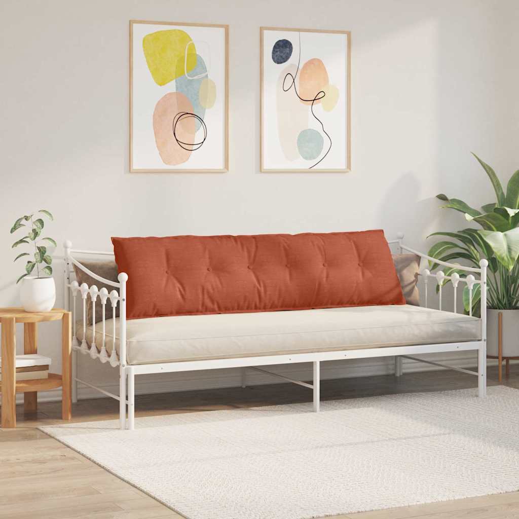 Cuscino per Schiena Rosso Arancio 180 x 50 cm Tessuto in Cords