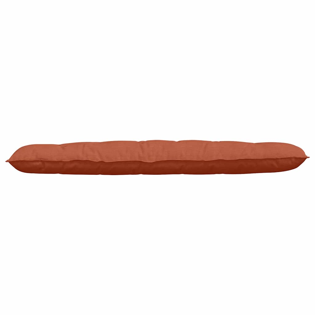Cuscino per Schiena Rosso Arancio 180 x 50 cm Tessuto in Cords