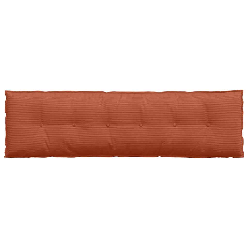 Cuscino per Schiena Rosso Arancio 180 x 50 cm Tessuto in Cords
