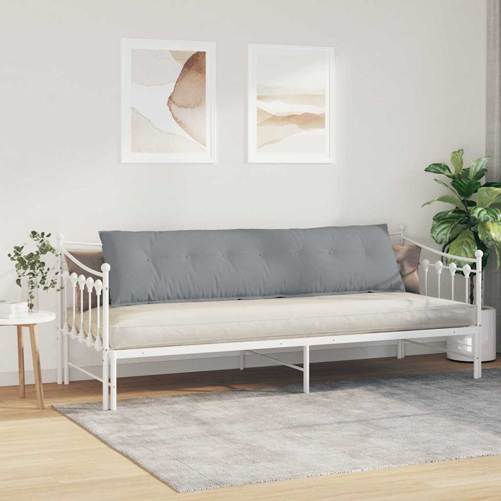 Cuscino per Schiena Grigio chiaro 200 x 19 x 50 cm Tessuto