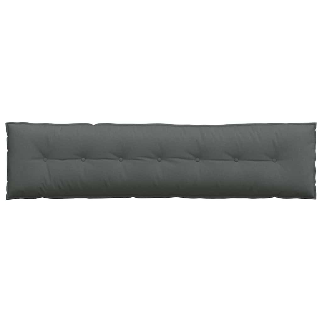 Cuscino per Schiena Grigio scuro 200 x 19 x 50 cm Tessuto