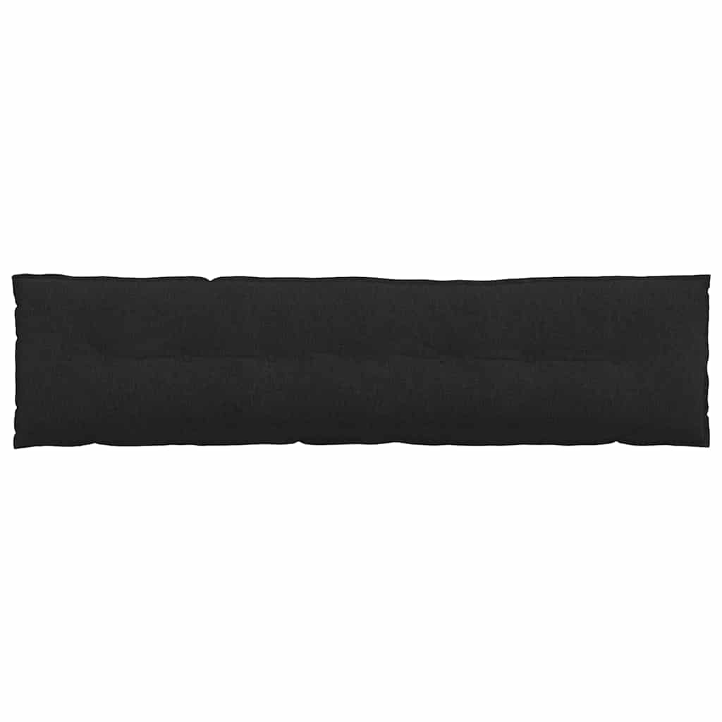 Cuscino per Schiena Nero 200 x 19 x 50 cm Tessuto