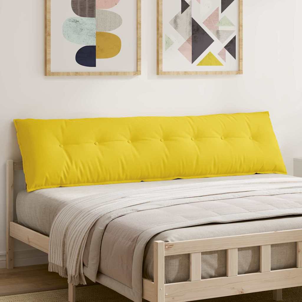 Cuscino per Schiena Giallo Chiaro 200 x 19 x 50 cm Tessuto