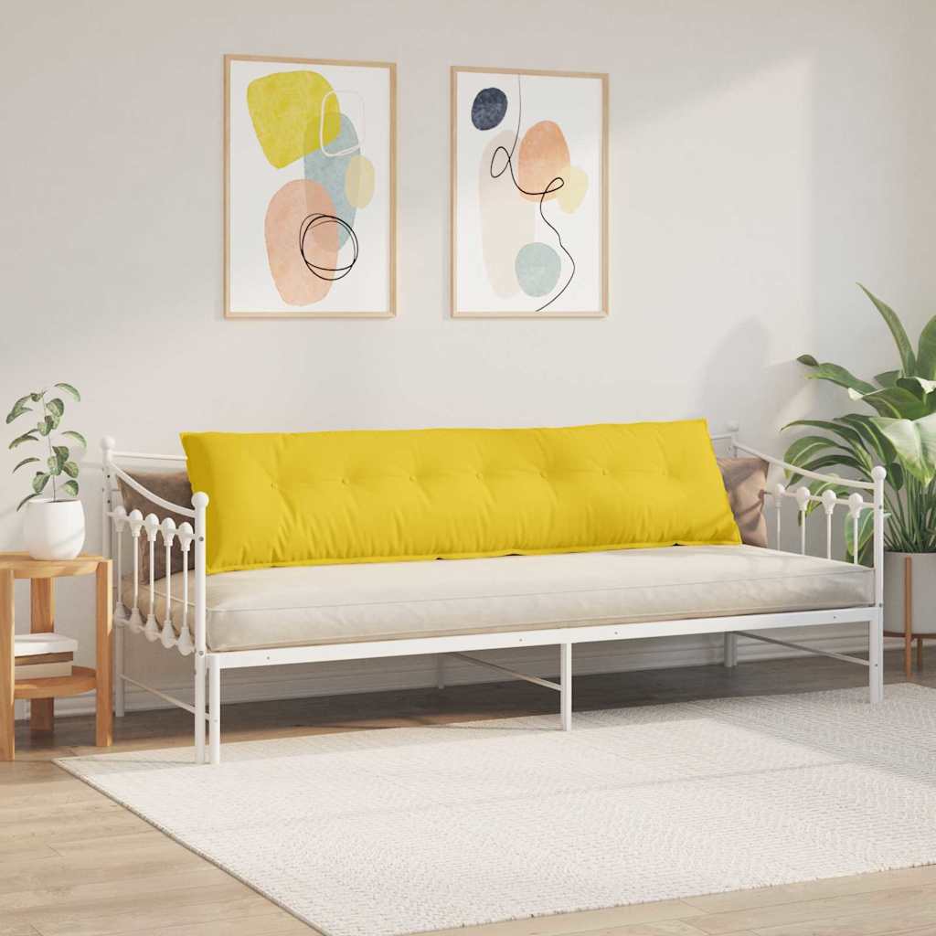 Cuscino per Schiena Giallo Chiaro 200 x 19 x 50 cm Tessuto
