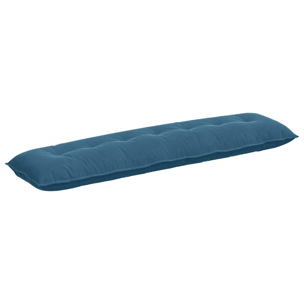 Cuscino per Schiena Blu 200 x 50 cm Tessuto in Cords