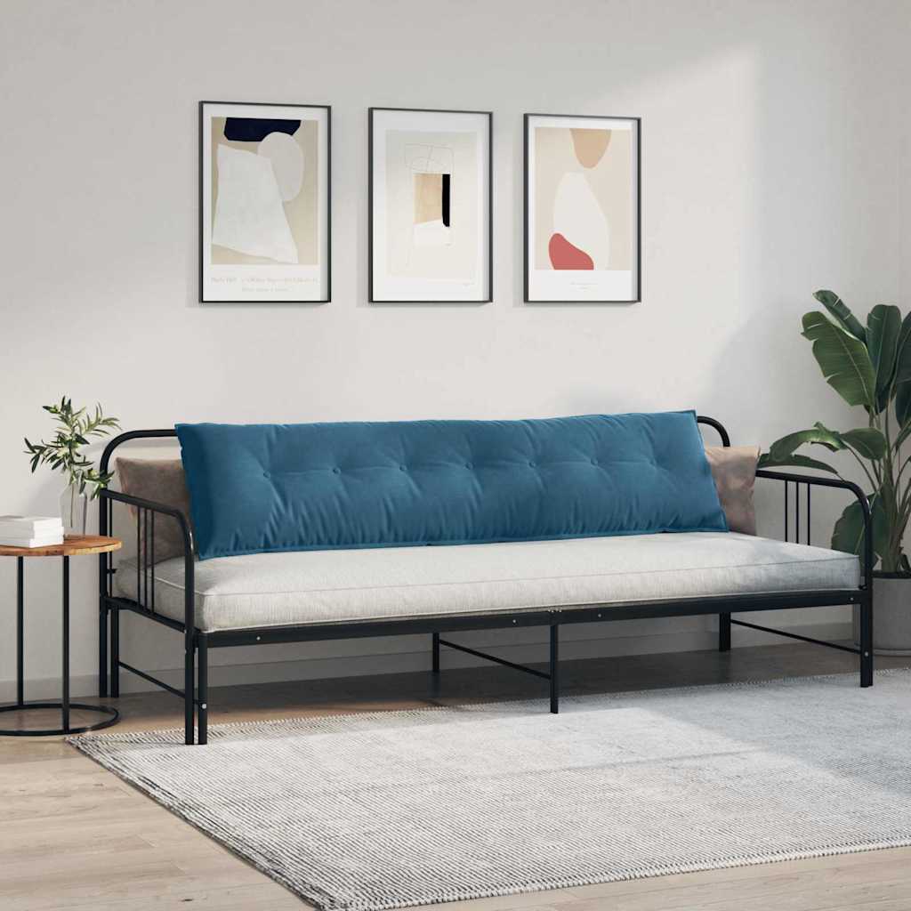 Cuscino per Schiena Blu 200 x 50 cm Tessuto in Cords