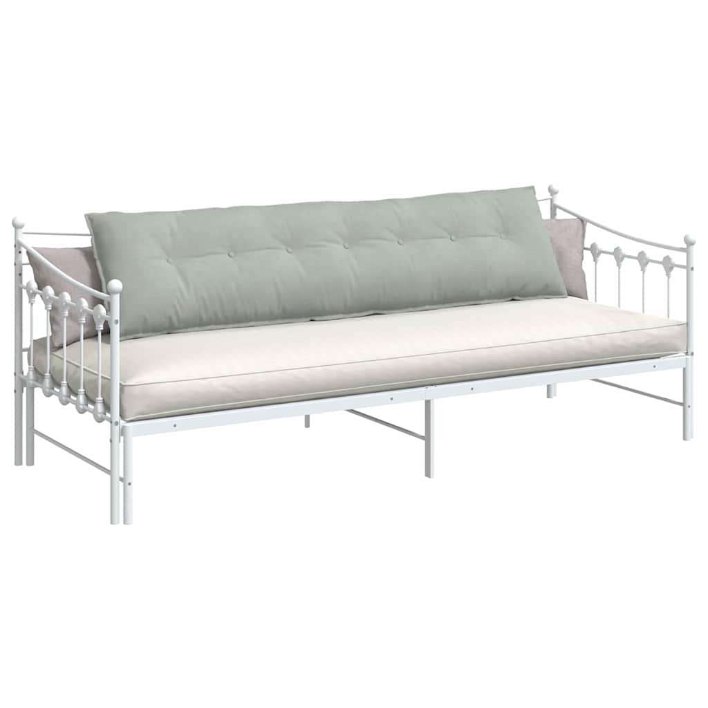 Cuscino per Schiena Grigio Chiaro 200 x 50 cm Tessuto in Cords