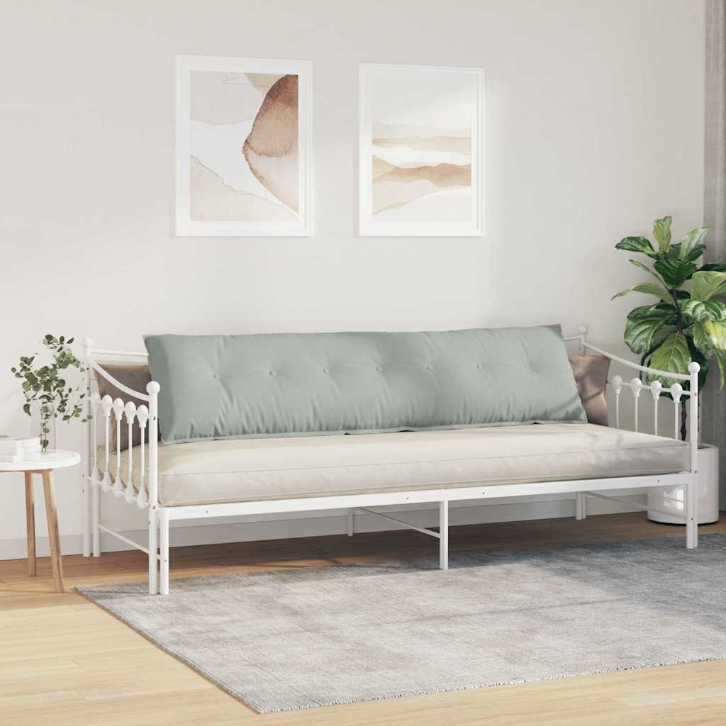 Cuscino per Schiena Grigio Chiaro 200 x 50 cm Tessuto in Cords