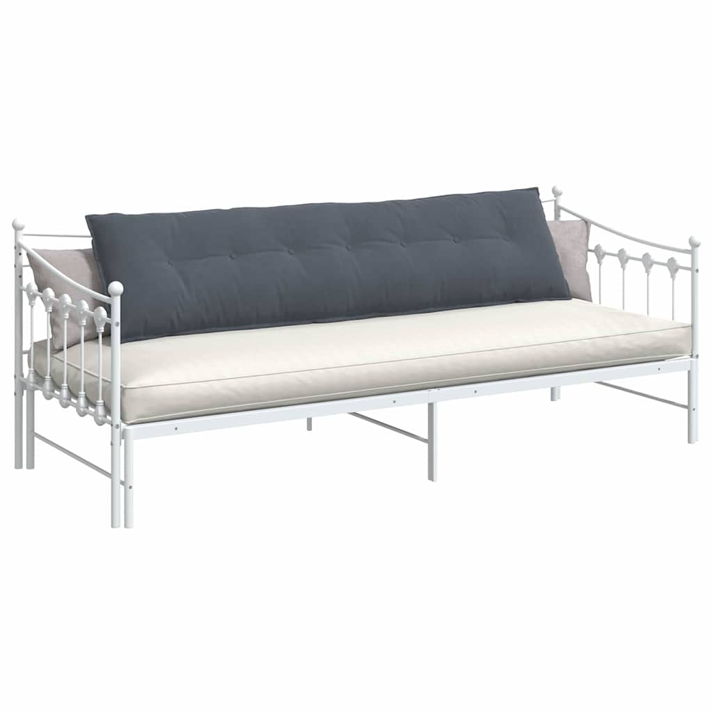 Cuscino per Schiena Grigio Scuro 200 x 50 cm Tessuto in Cords