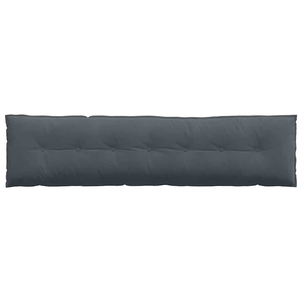 Cuscino per Schiena Grigio Scuro 200 x 50 cm Tessuto in Cords