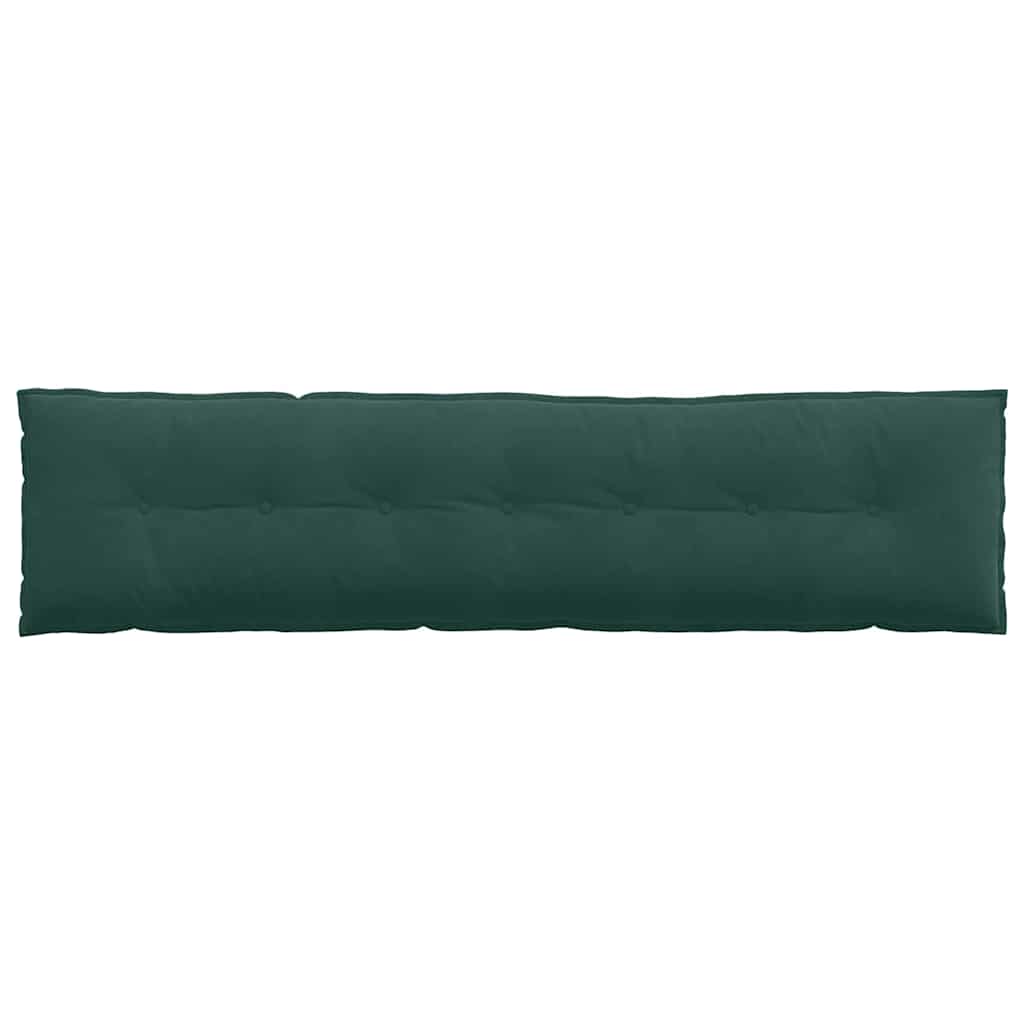 Cuscino per Schiena Verde Scuro 200 x 50 cm Tessuto in Cords