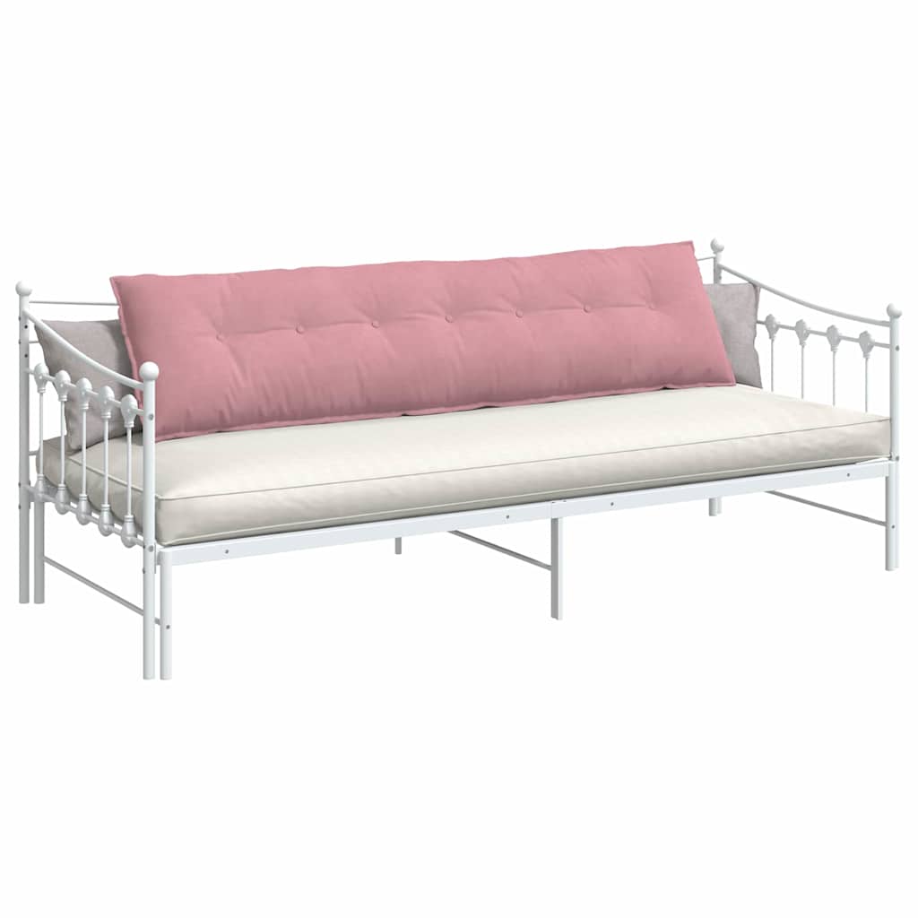 Cuscino per Schiena Rosa 200 x 50 cm Tessuto in Cords