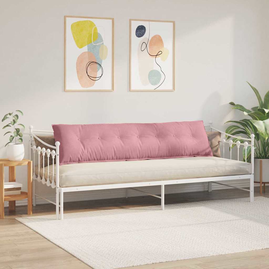 Cuscino per Schiena Rosa 200 x 50 cm Tessuto in Cords