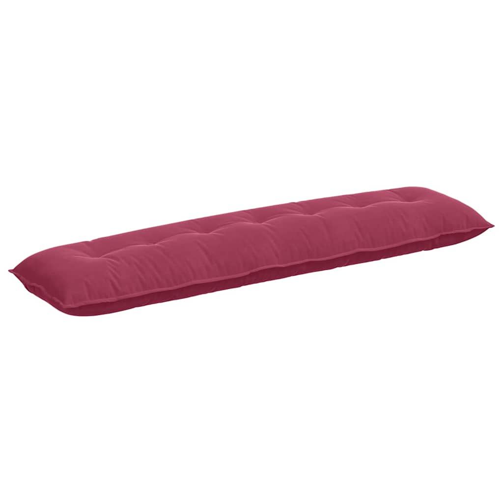 Cuscino per Schiena Rosso Vino 200 x 50 cm Tessuto in Cords