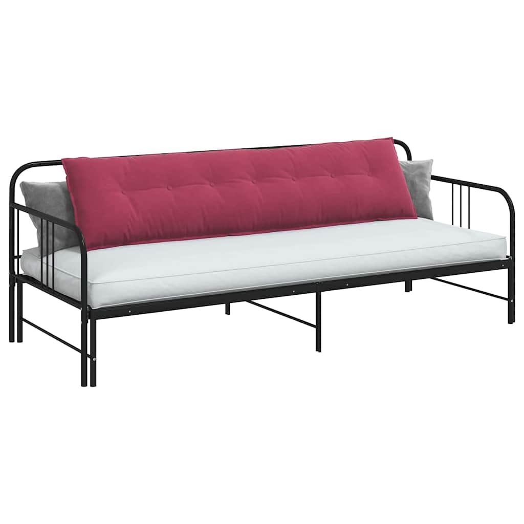 Cuscino per Schiena Rosso Vino 200 x 50 cm Tessuto in Cords