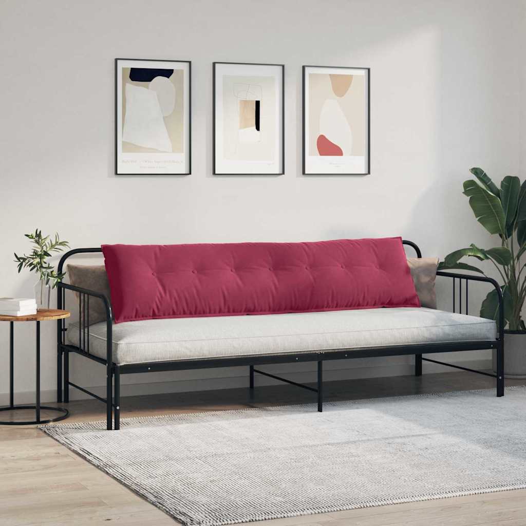 Cuscino per Schiena Rosso Vino 200 x 50 cm Tessuto in Cords