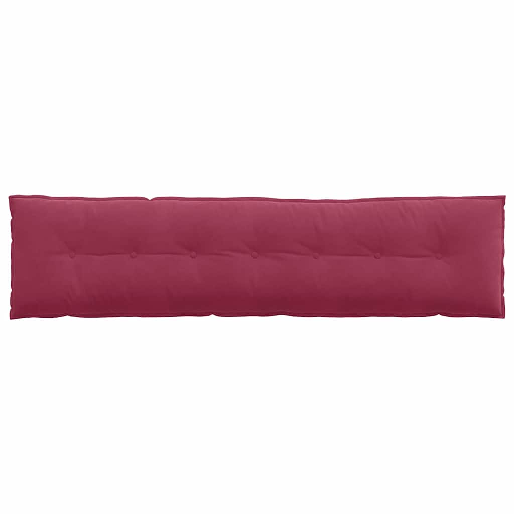 Cuscino per Schiena Rosso Vino 200 x 50 cm Tessuto in Cords