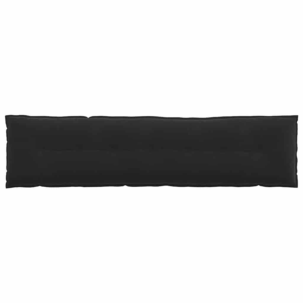 Cuscino per Schiena Nero 200 x 50 cm Tessuto in Cords