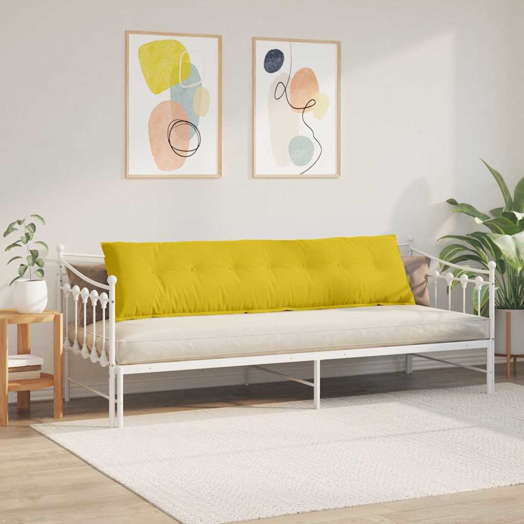Cuscino per Schiena Giallo 200 x 50 cm Tessuto in Cords