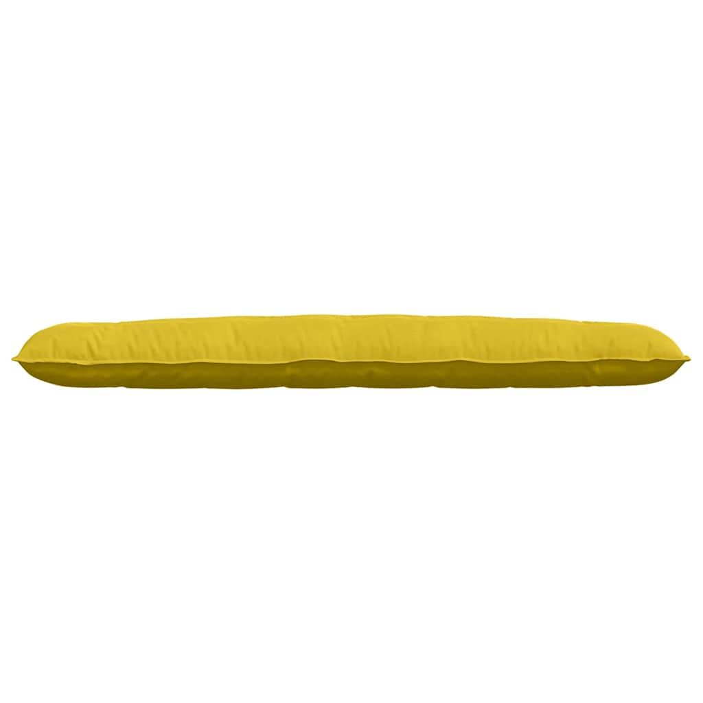 Cuscino per Schiena Giallo 200 x 50 cm Tessuto in Cords