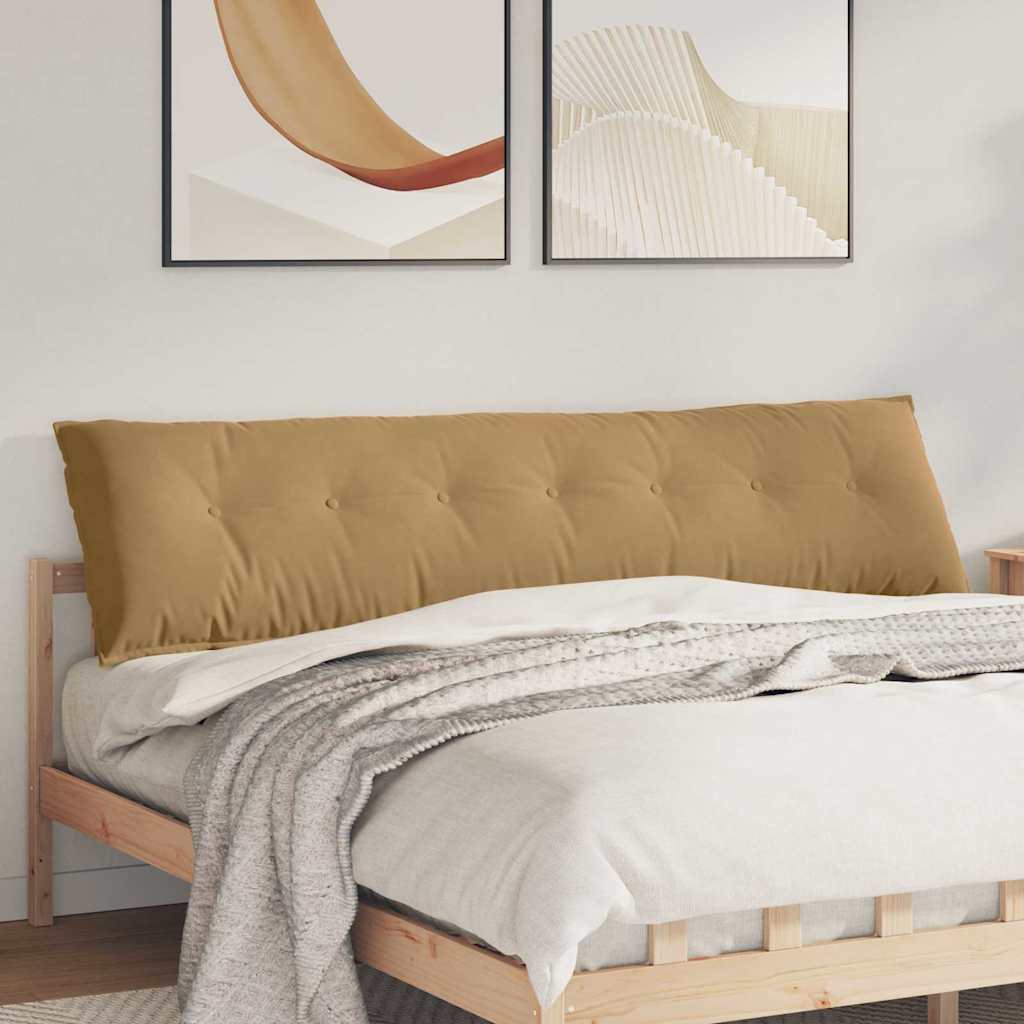 Cuscino per Schiena Marrone 200 x 50 cm Tessuto in Cords