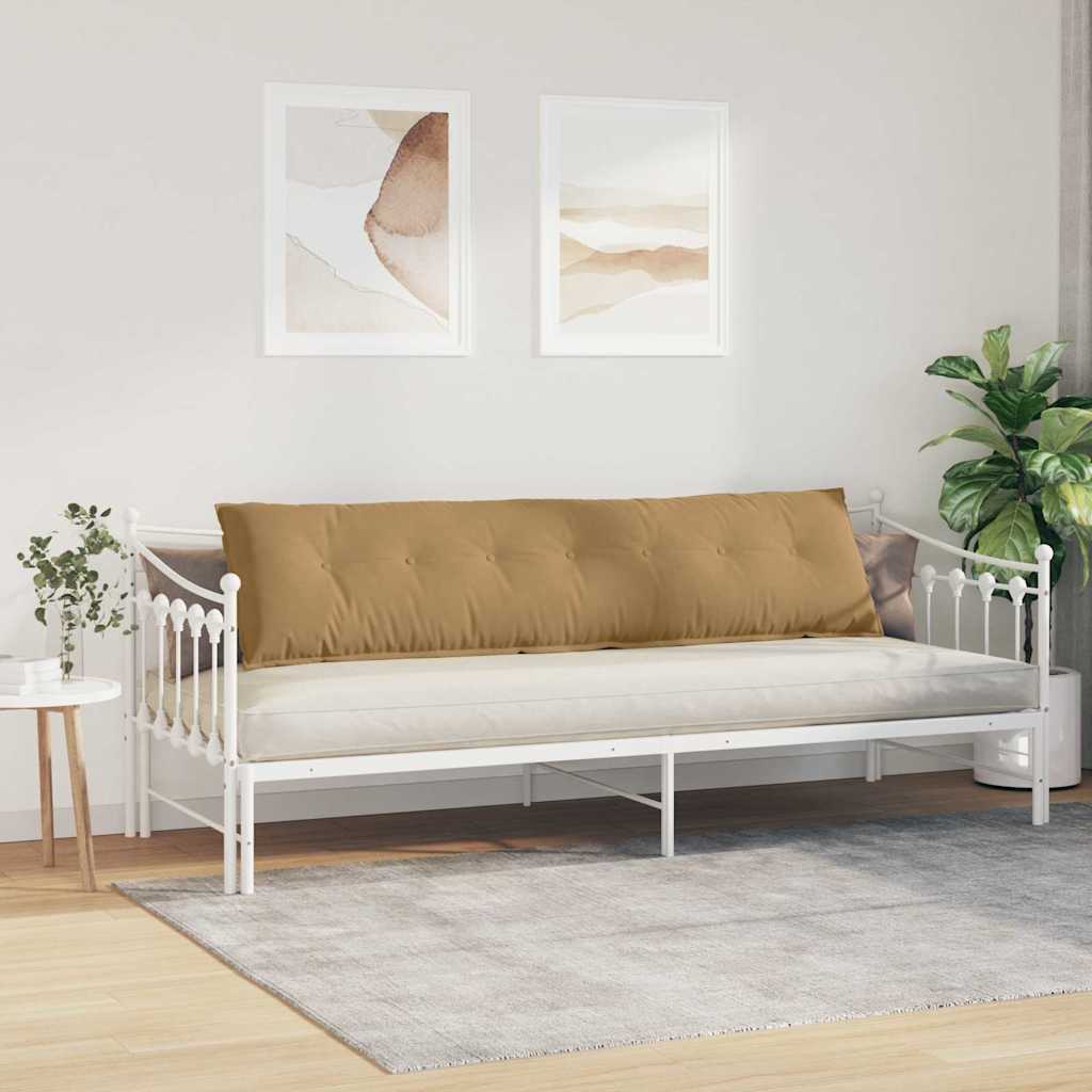 Cuscino per Schiena Marrone 200 x 50 cm Tessuto in Cords