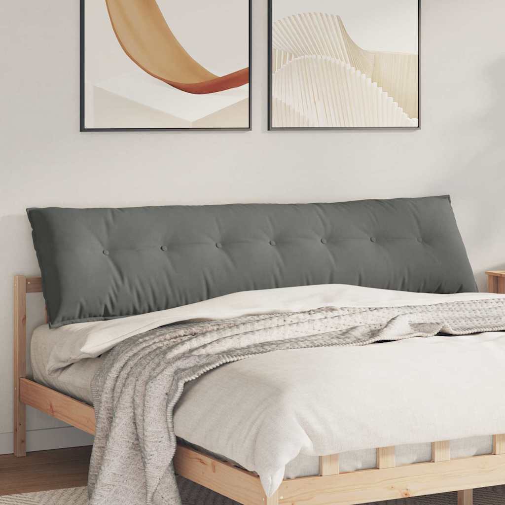 Cuscino per Schiena Grigio Scuro 200 x 50 cm