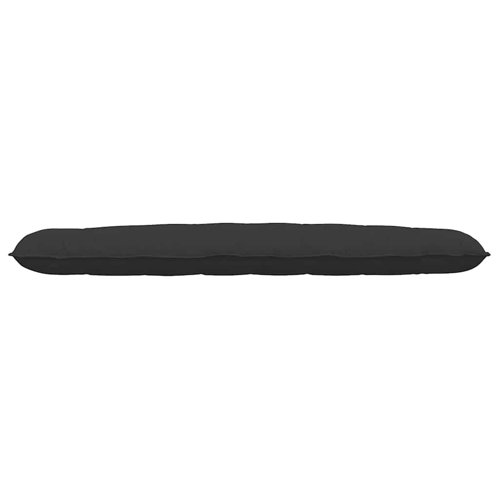 Cuscino per Schiena Nero 200 x 50 cm Tessuto in Microfibra
