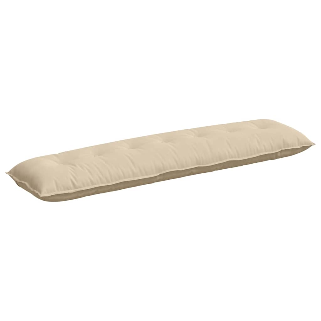 Cuscino per Schiena Crema 200 x 50 cm Tessuto in Microfibra