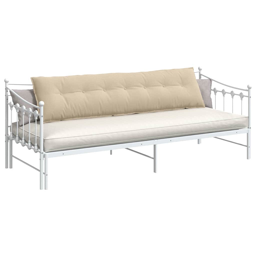 Cuscino per Schiena Crema 200 x 50 cm Tessuto in Microfibra
