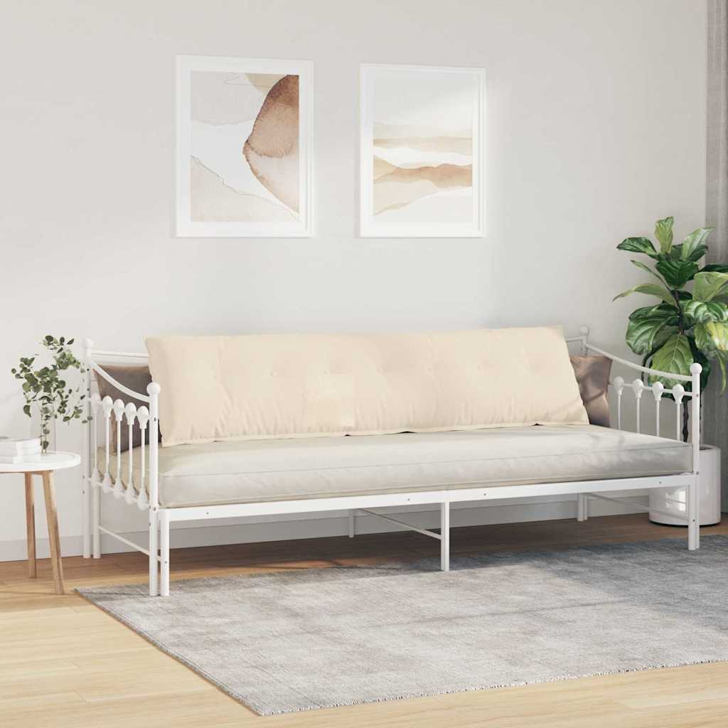 Cuscino per Schiena Beige 200 x 50 cm Tessuto in Microfibra