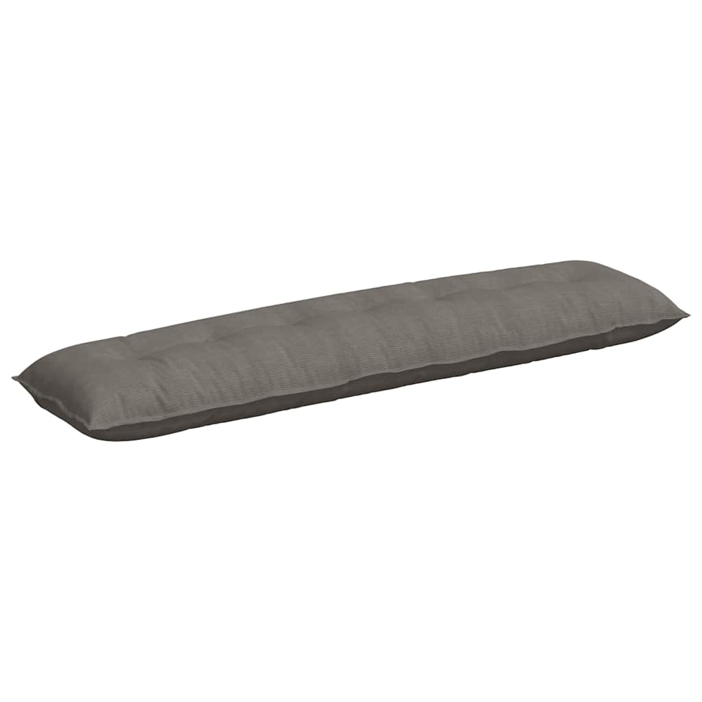 Cuscino per Schiena Grigio Chiaro 200 x 50 cm Tessuto in Cords