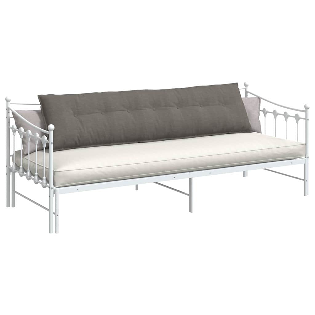 Cuscino per Schiena Grigio Chiaro 200 x 50 cm Tessuto in Cords