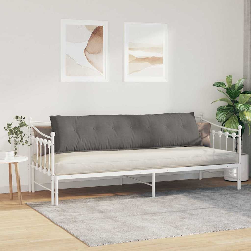 Cuscino per Schiena Grigio Chiaro 200 x 50 cm Tessuto in Cords