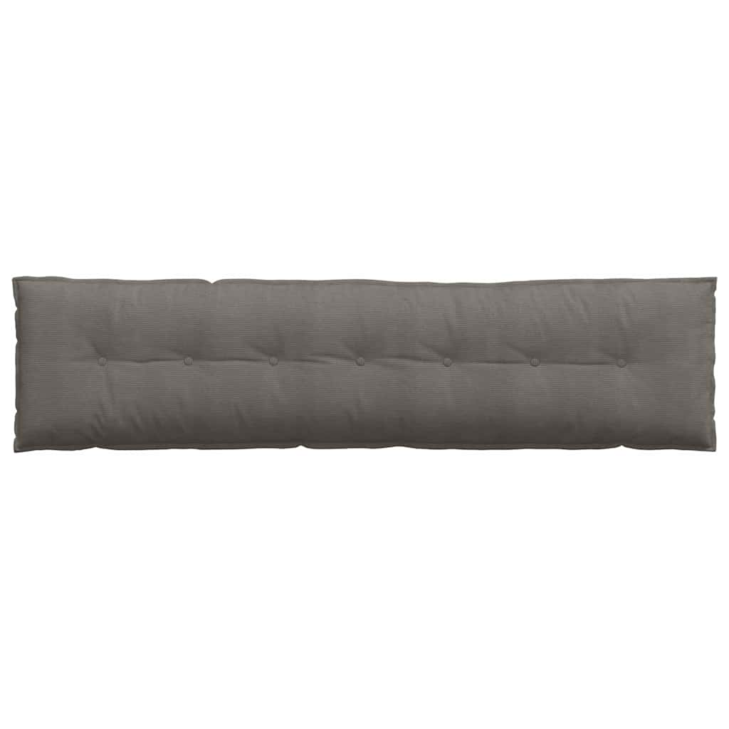 Cuscino per Schiena Grigio Chiaro 200 x 50 cm Tessuto in Cords