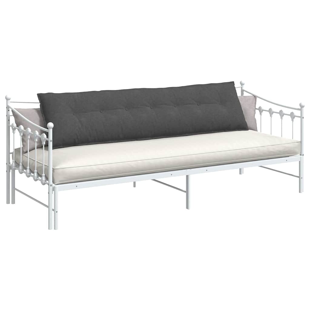Cuscino per Schiena Grigio Scuro 200 x 50 cm Tessuto in Cords