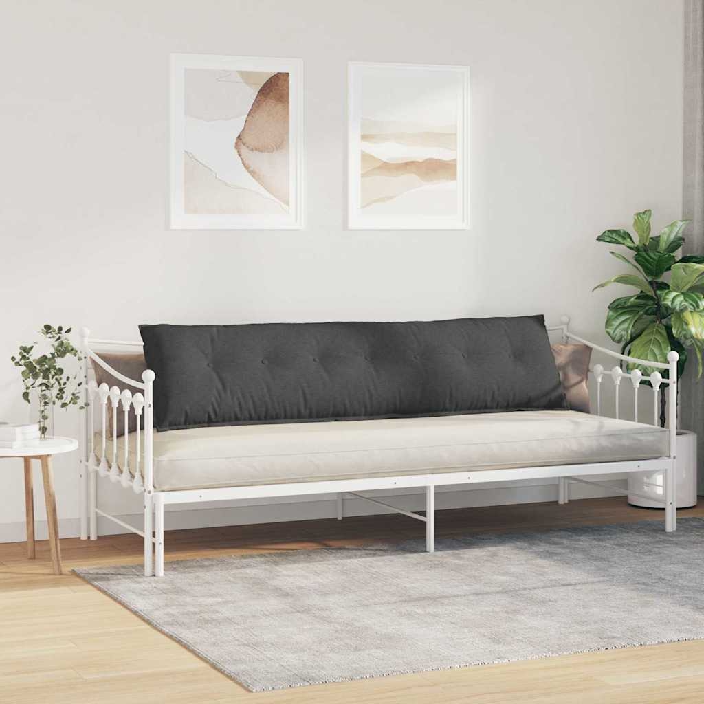Cuscino per Schiena Grigio Scuro 200 x 50 cm Tessuto in Cords