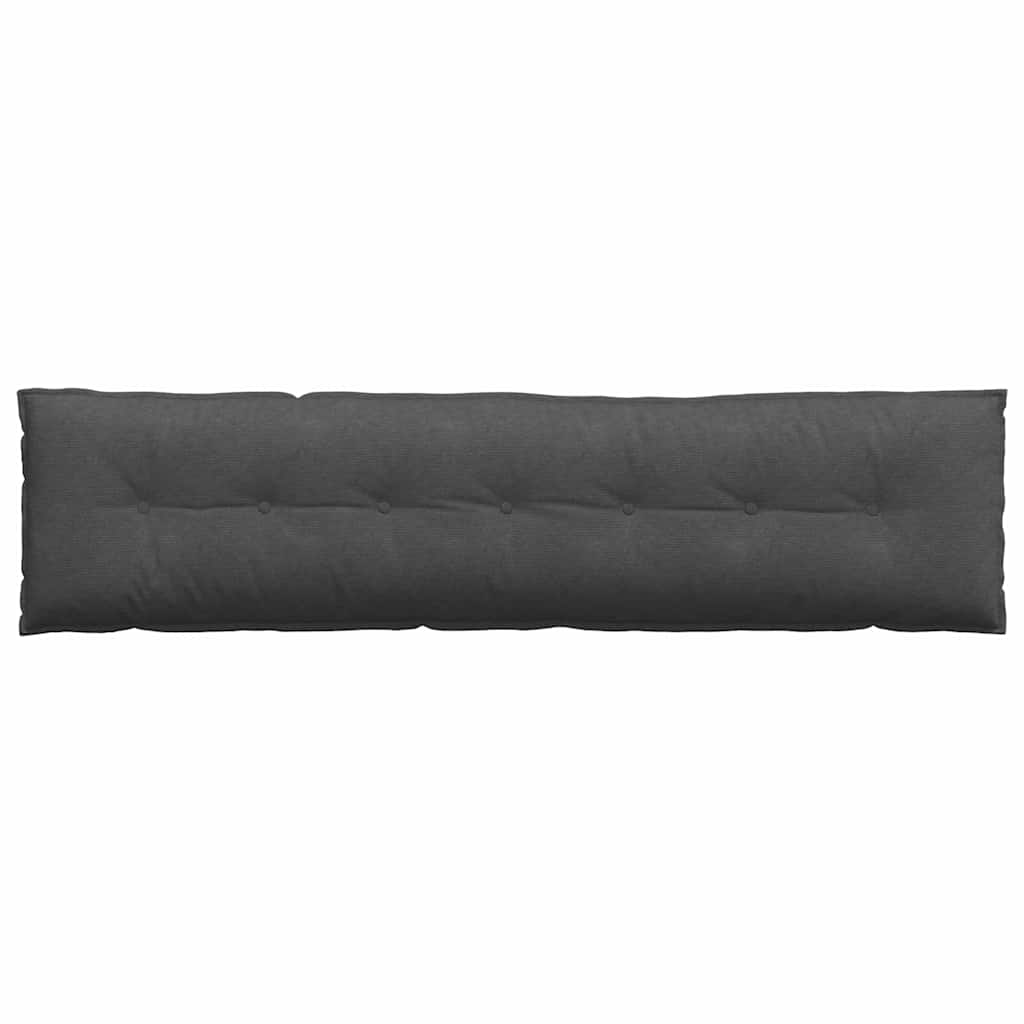 Cuscino per Schiena Grigio Scuro 200 x 50 cm Tessuto in Cords
