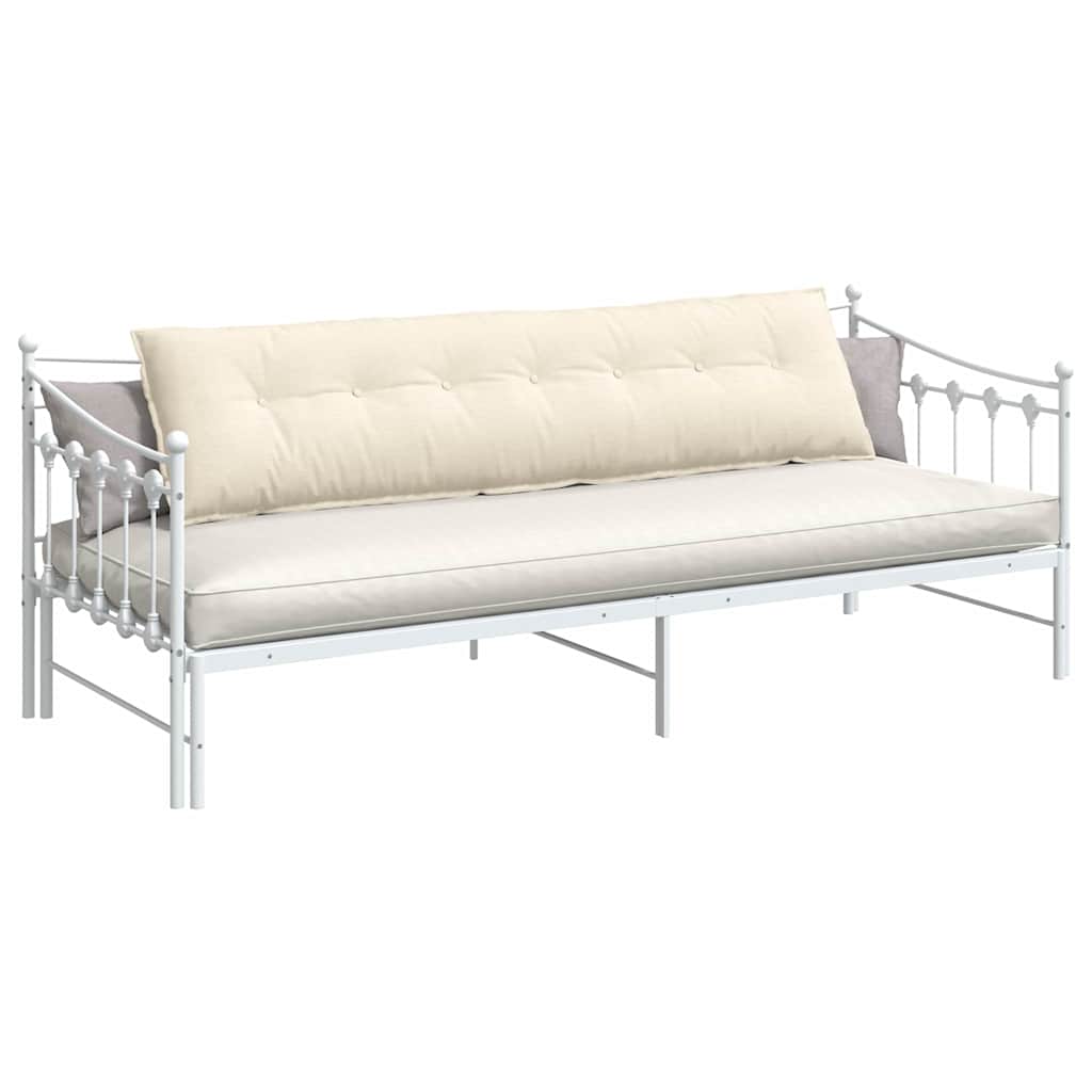 Cuscino per Schiena Crema 200 x 50 cm Tessuto in Cords