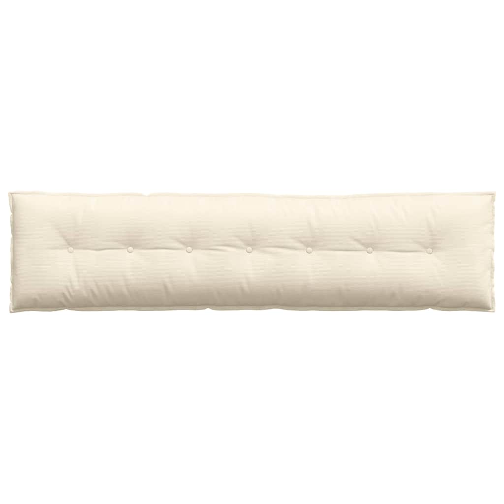 Cuscino per Schiena Crema 200 x 50 cm Tessuto in Cords
